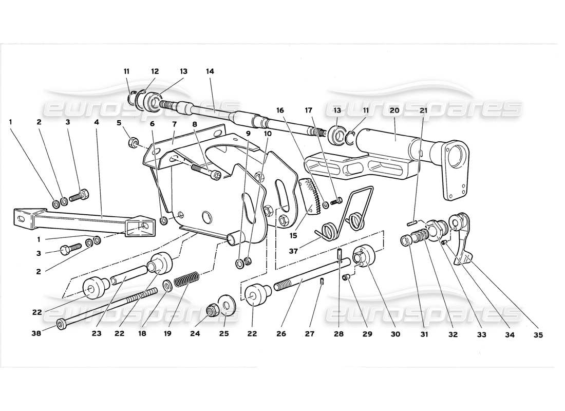 lamborghini diablo gt (1999) steering part diagram