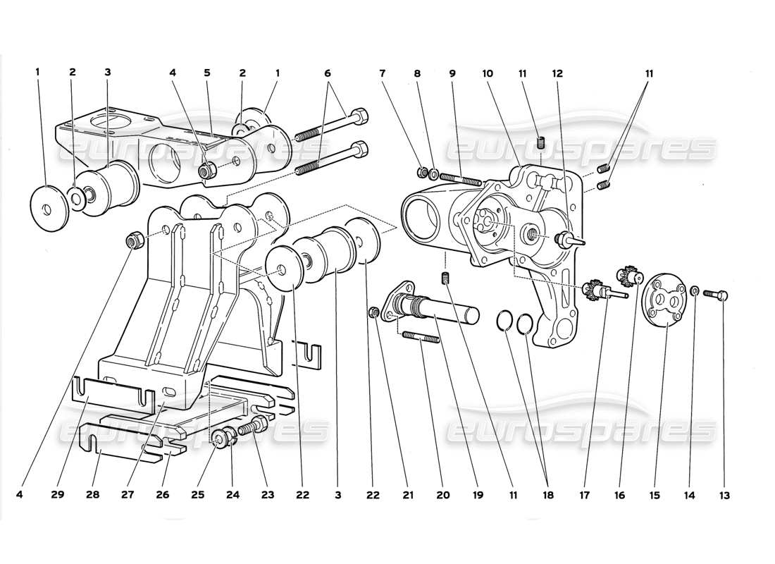 lamborghini diablo gt (1999) gearbox oil pump part diagram