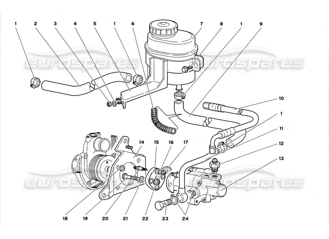 lamborghini diablo gt (1999) steering part diagram