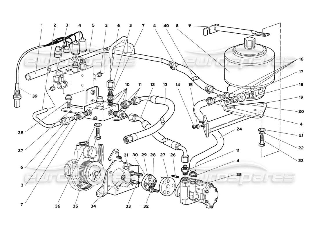 lamborghini diablo 6.0 (2001) steering part diagram