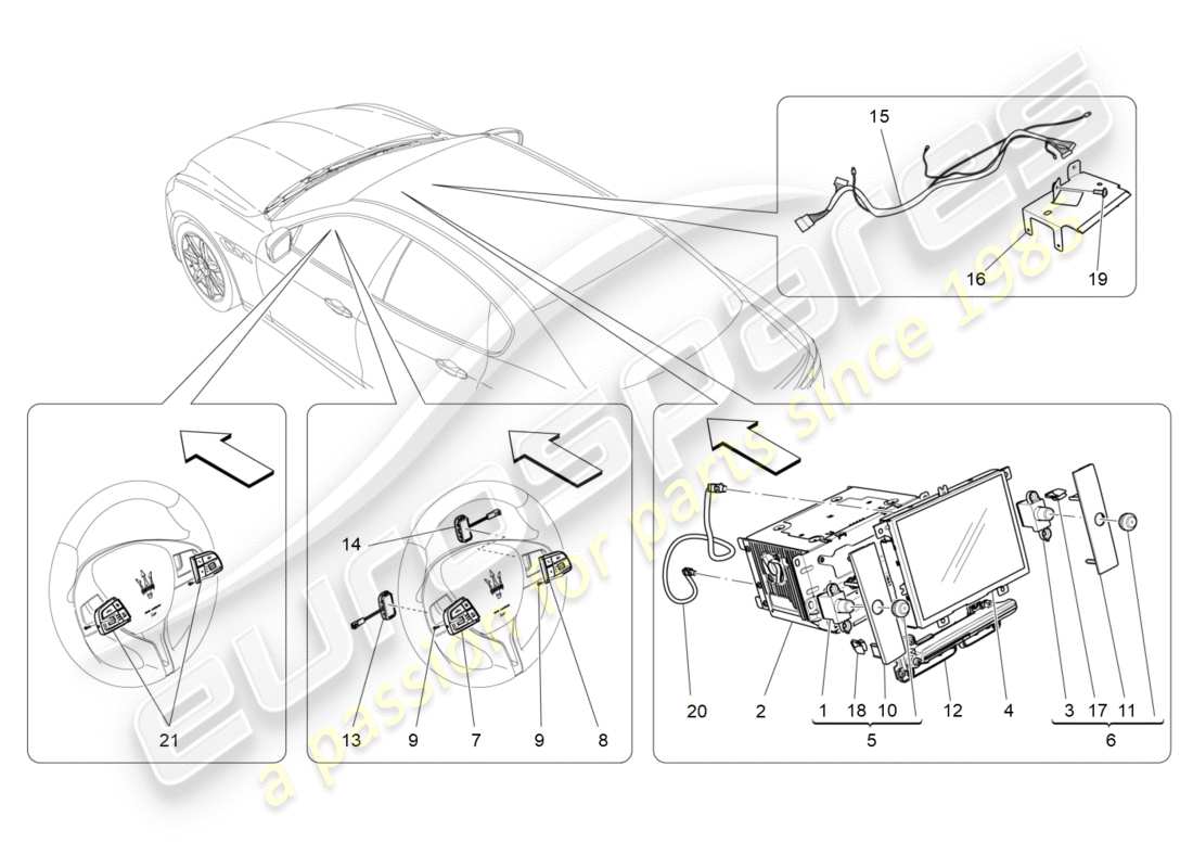 maserati qtp 3.0 bt v6 410hp (2014) it system part diagram