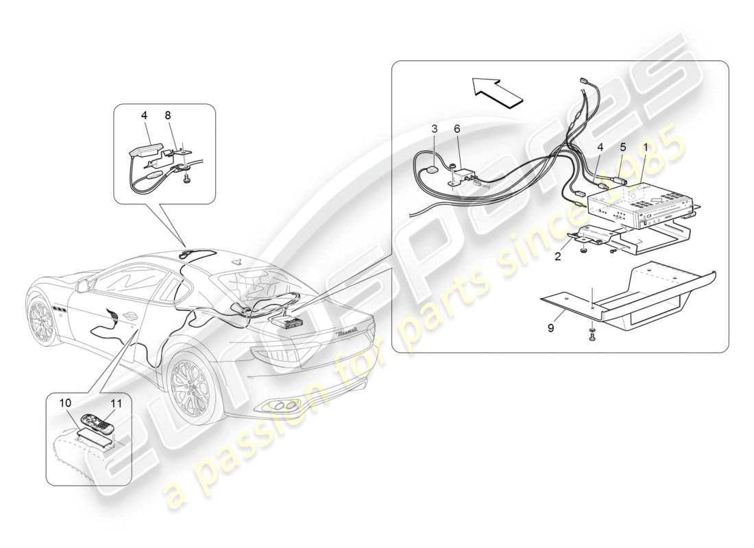 maserati granturismo (2008) it system part diagram