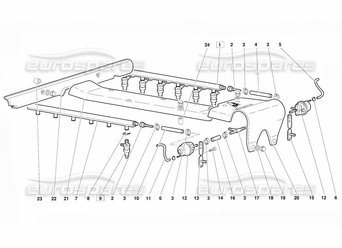 lamborghini diablo (1991) fuel system (valid for june 1992 version) part diagram