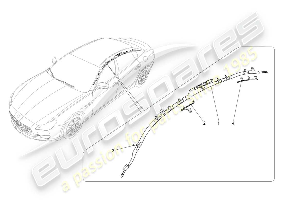 maserati qtp 3.0 bt v6 410hp (2014) window bag system part diagram