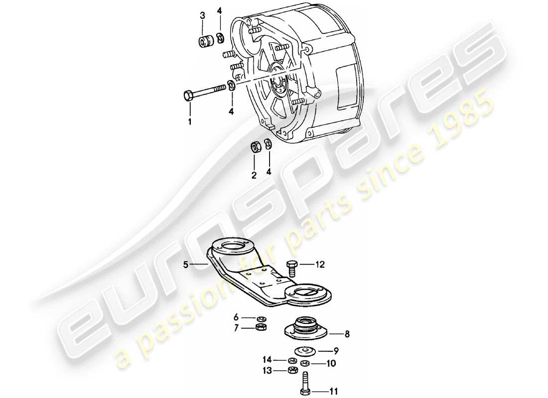 porsche 911 (1978) transmission suspension - spm part diagram