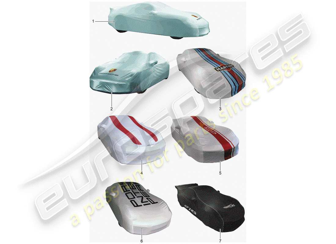 porsche tequipment 98x/99x (2017) cover part diagram