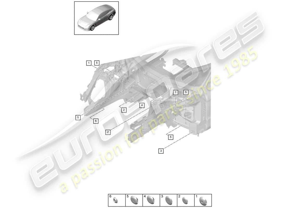 porsche panamera 971 (2020) plug part diagram