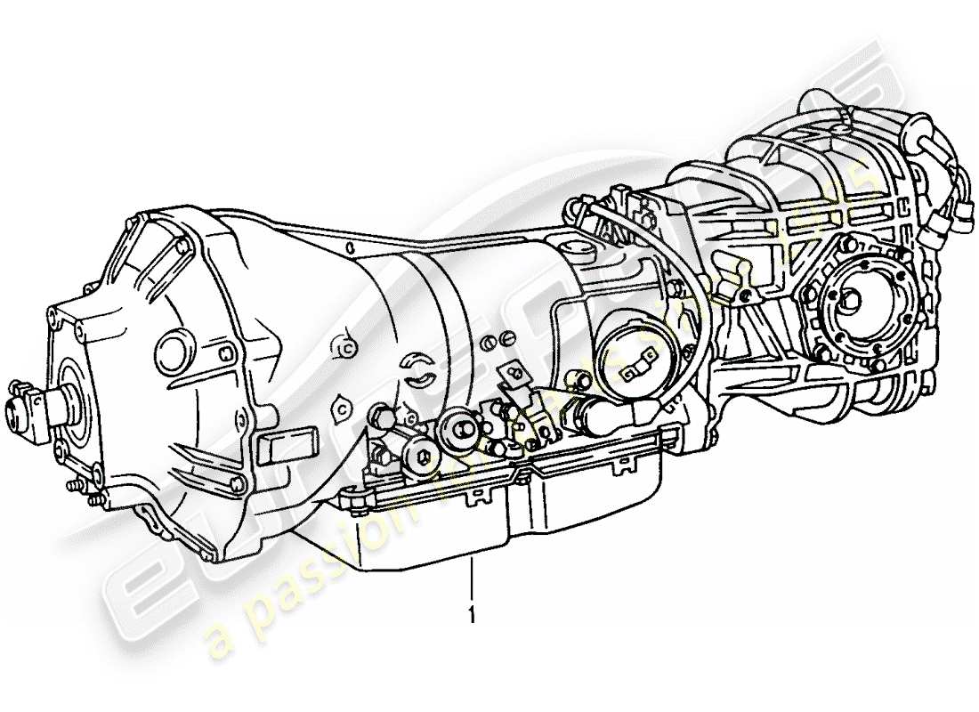 porsche replacement catalogue (1976) automatic transmission part diagram