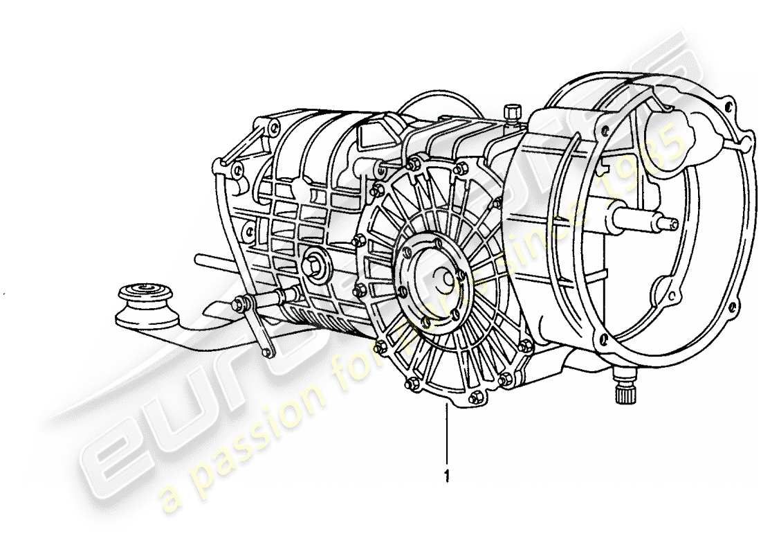 porsche replacement catalogue (1970) manual gearbox part diagram