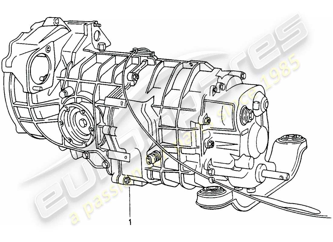 porsche replacement catalogue (1970) manual gearbox part diagram