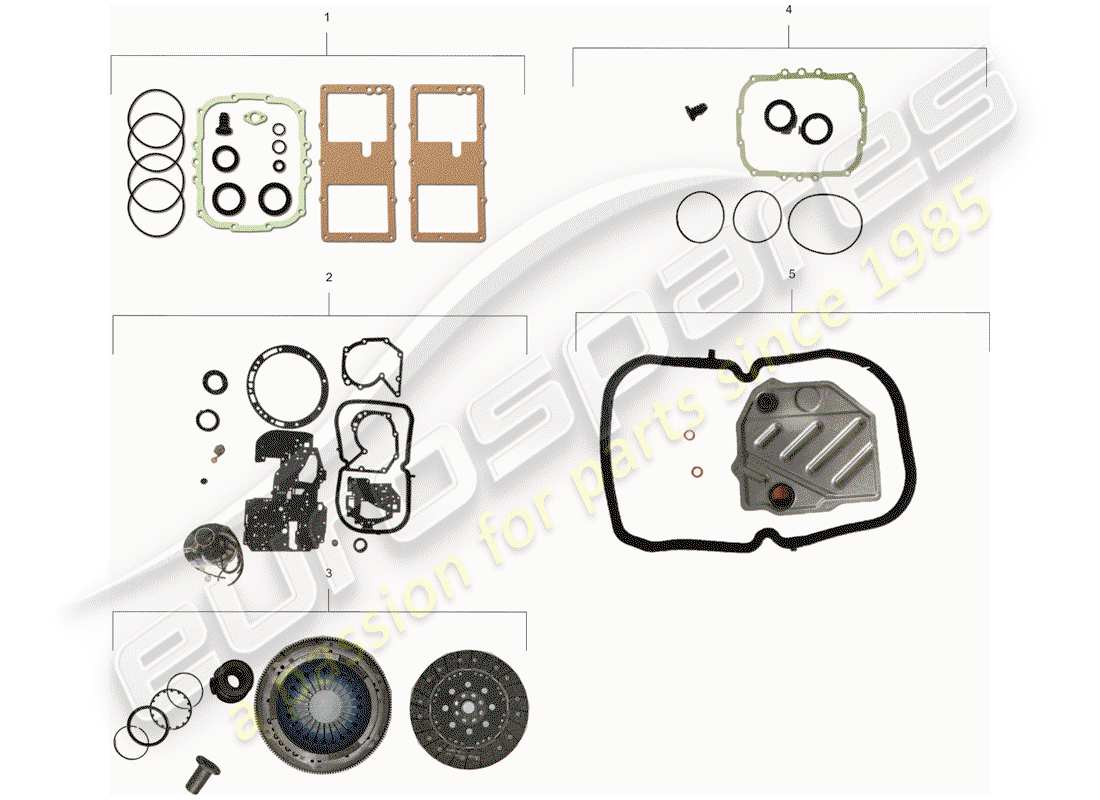 porsche 928 (1987) gasket set part diagram