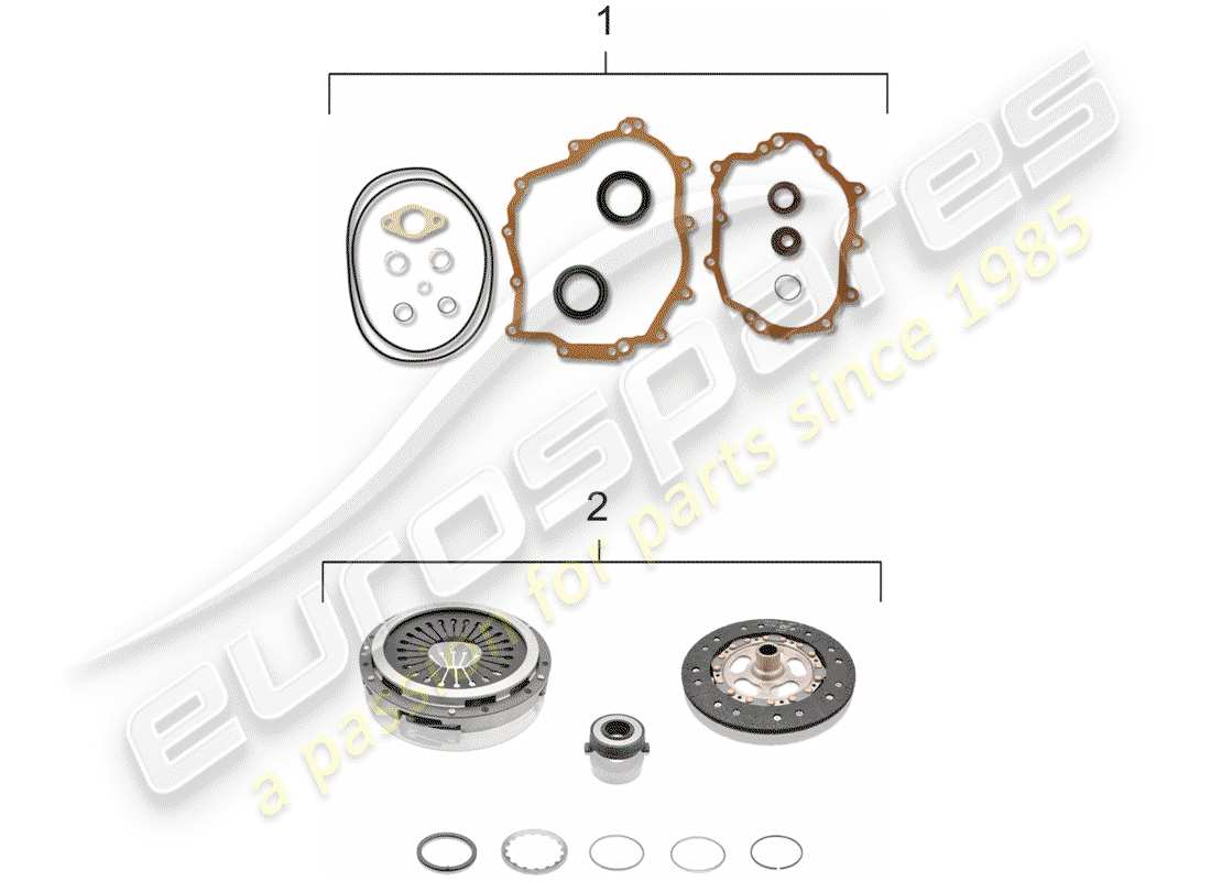 porsche 993 (1998) gasket set part diagram