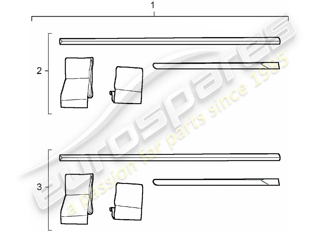 porsche tequipment cayenne (2010) protective strip part diagram