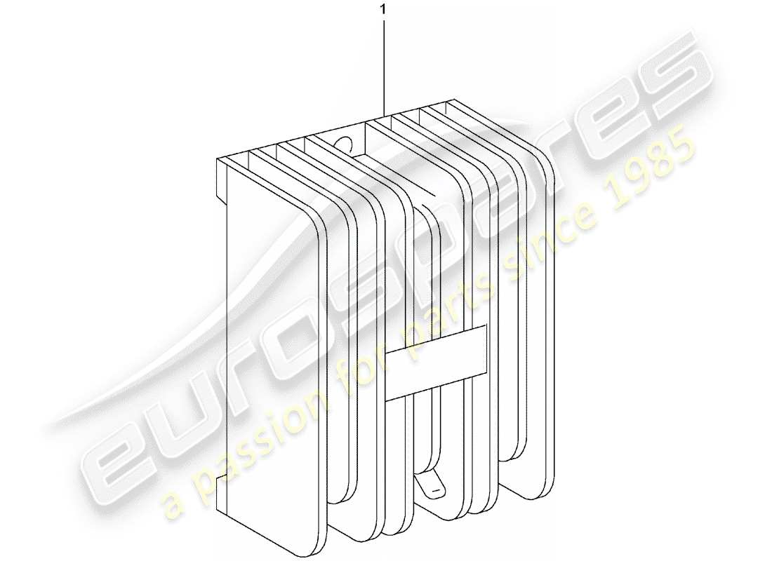 porsche replacement catalogue (1986) electronic control module part diagram