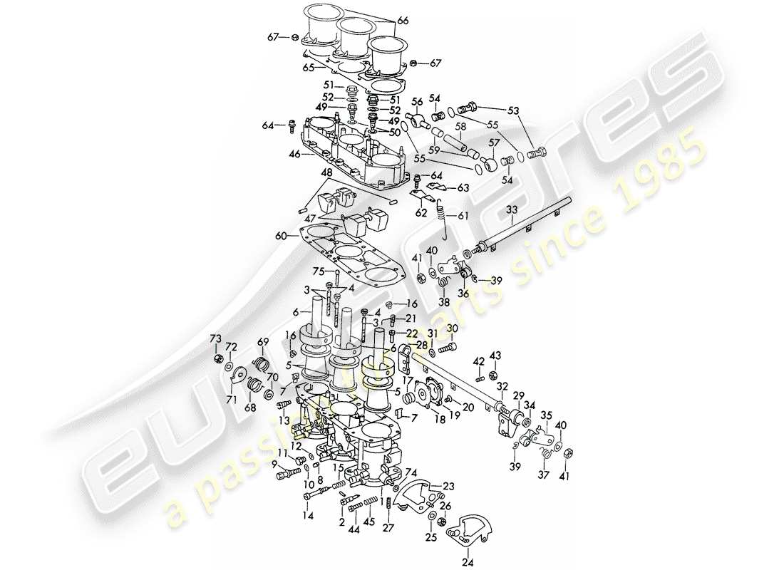 porsche 911 (1971) repair material - for - carburetor - - zenith - - 40 tin - repair set for maintenance - gasket set - see illustration: part diagram