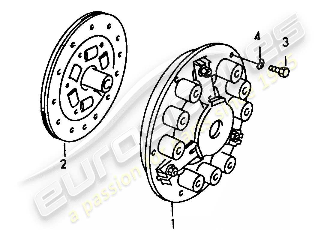 porsche 356/356a (1955) clutch part diagram