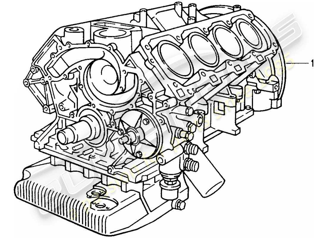 porsche replacement catalogue (1986) short engine part diagram