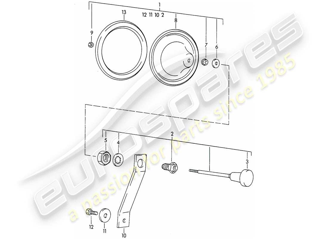 porsche 356b/356c (1964) valve part diagram