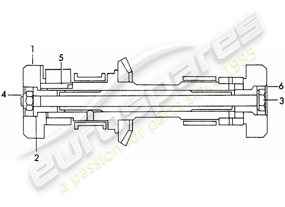 porsche 356b/356c (1965) flywheel weights - for - camshaft - exhaust part diagram