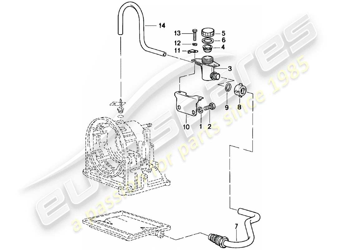 porsche 924 (1983) oil inlet - automatic transmission part diagram