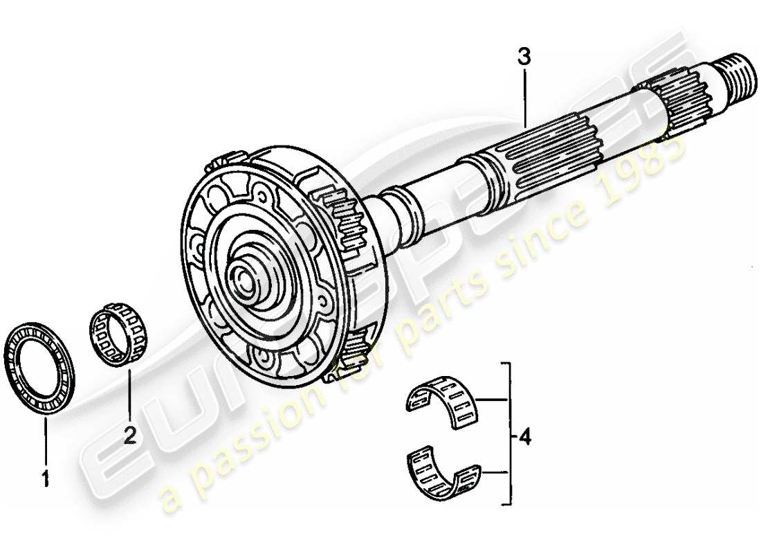 porsche 928 (1986) automatic transmission - planet pinion carrier part diagram