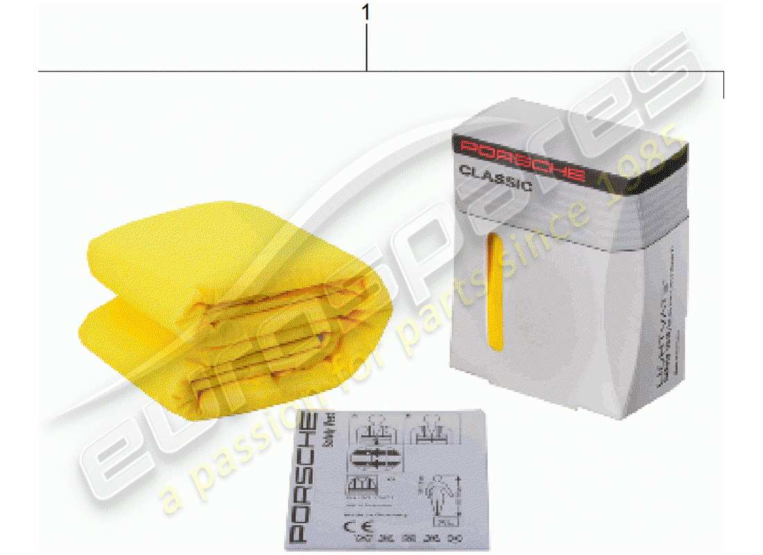 porsche classic accessories (1982) bodywarmer - warning function part diagram