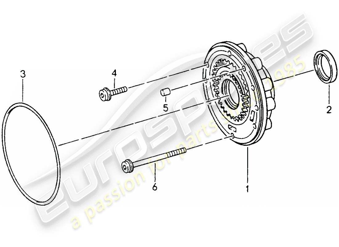 porsche 993 (1998) tiptronic - oil pump part diagram