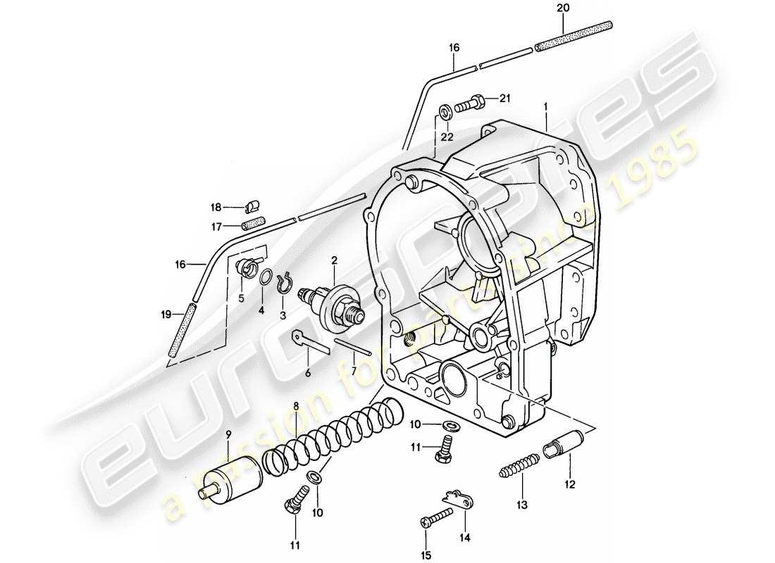 porsche 928 (1981) transmission case - 3 - automatic transmission part diagram