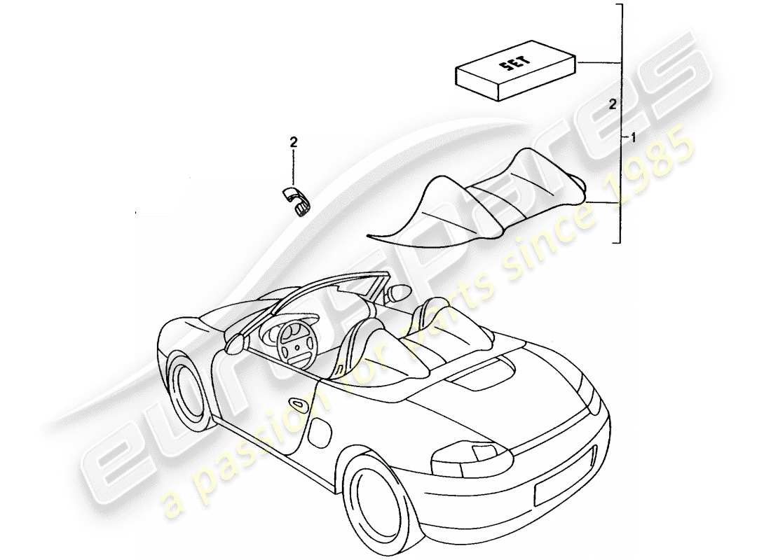 porsche tequipment catalogue (1999) cover part diagram