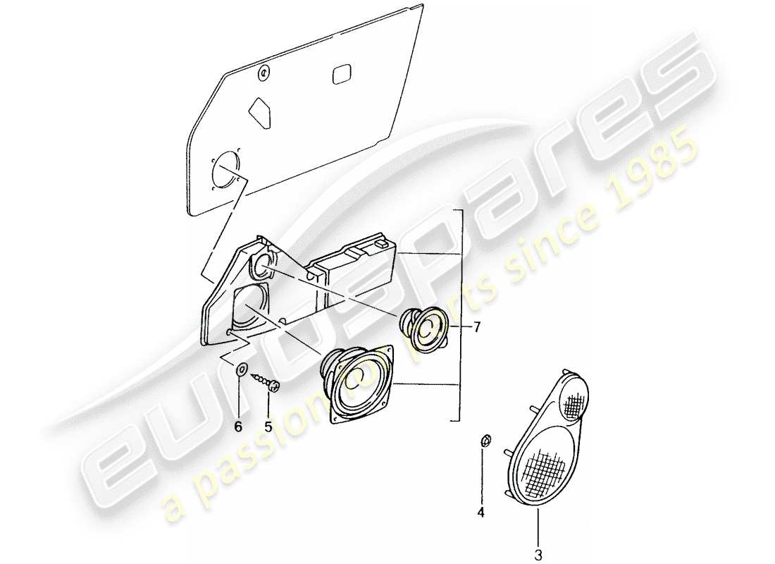 porsche tequipment catalogue (1995) sound system part diagram