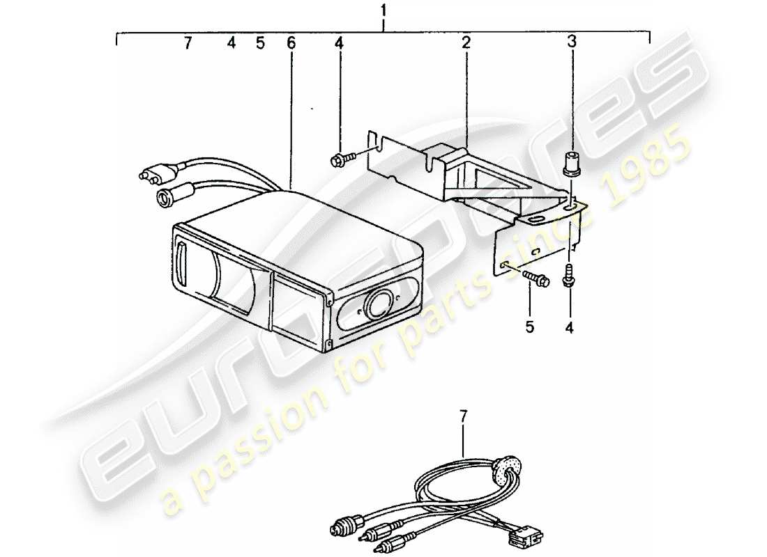 porsche tequipment catalogue (1995) cd-changer part diagram