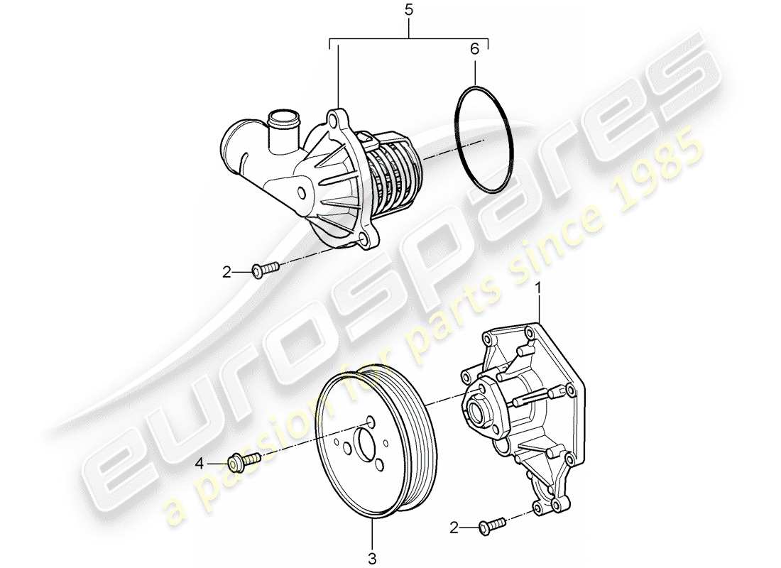 porsche cayenne (2008) water pump part diagram