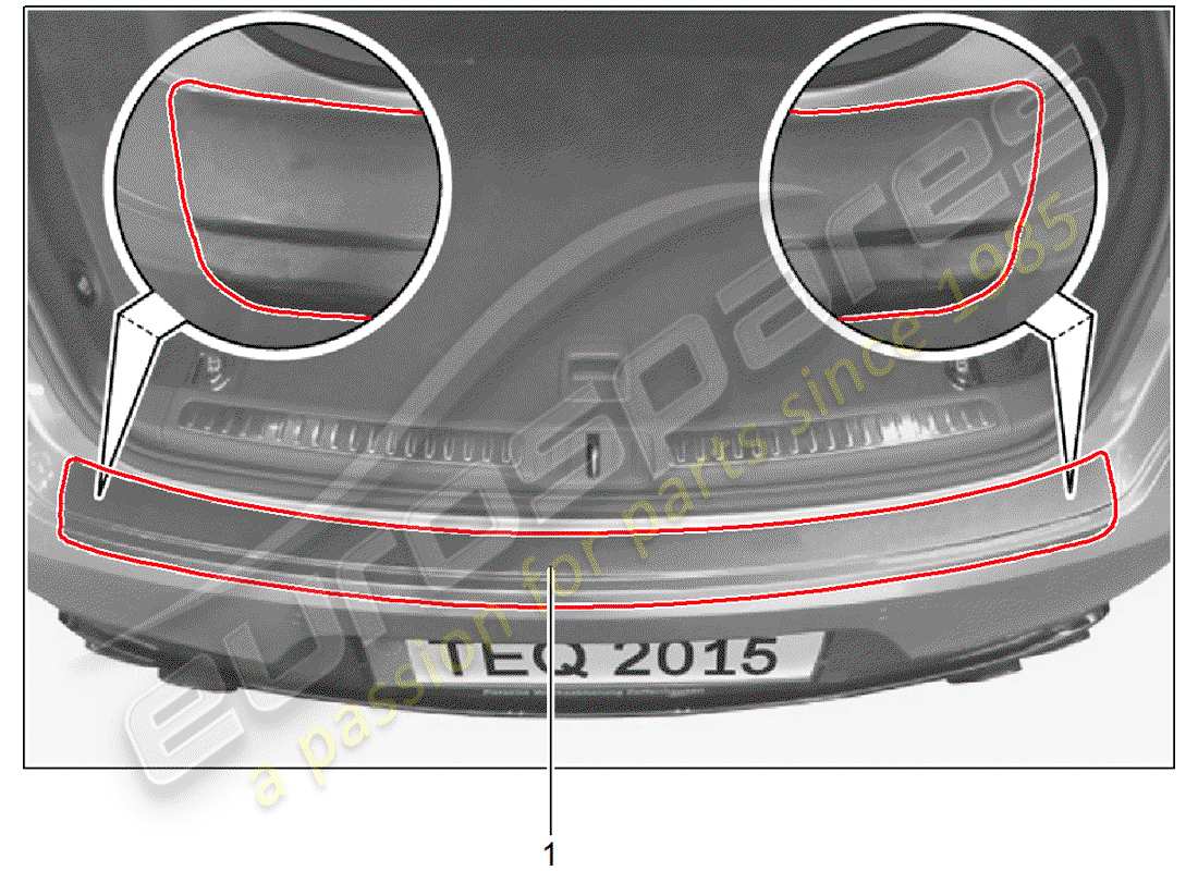 porsche tequipment macan (2016) load edge protection part diagram