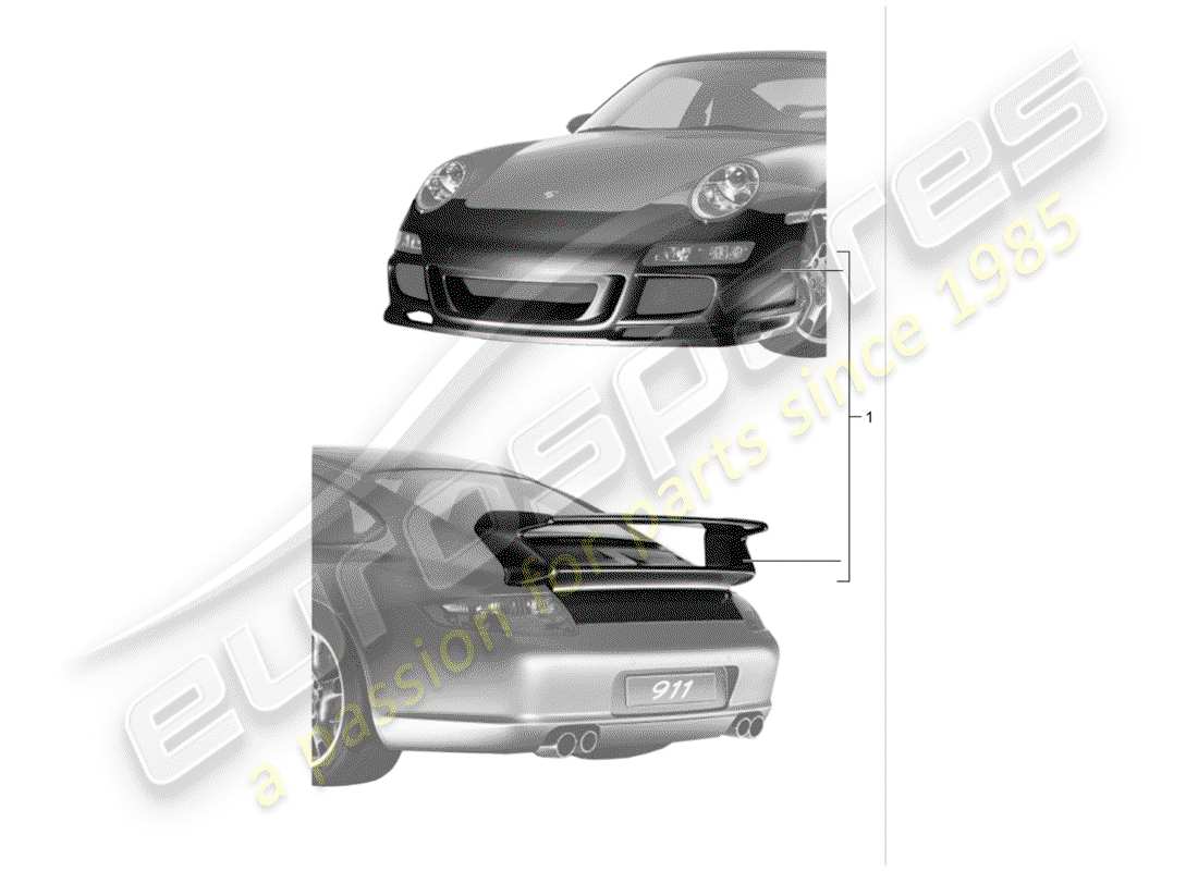 porsche tequipment catalogue (1994) aerokit part diagram