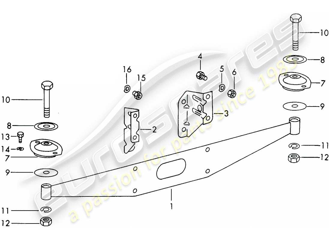 porsche 911/912 (1969) engine suspension - d >> - mj 1966 part diagram