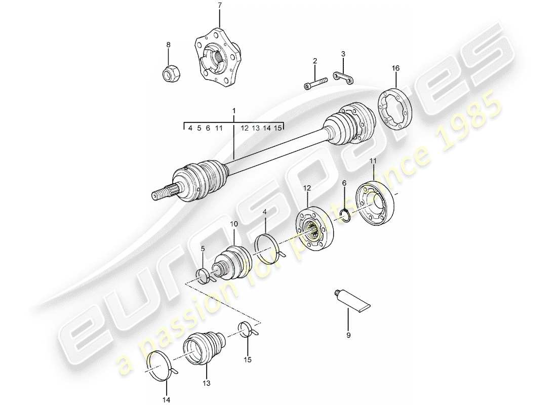 porsche 996 (2004) drive shaft - wheel hub - f >> 99-2s603 555 - f >> 99-2s642 147 - f >> 99-2s630 713 - f >> 99-2s603 622 - f >> 99-2s642 181 - f >> 99-2s630 736 part diagram