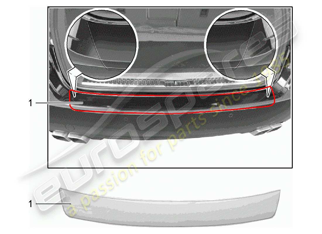 porsche tequipment cayenne (2017) load edge protection part diagram