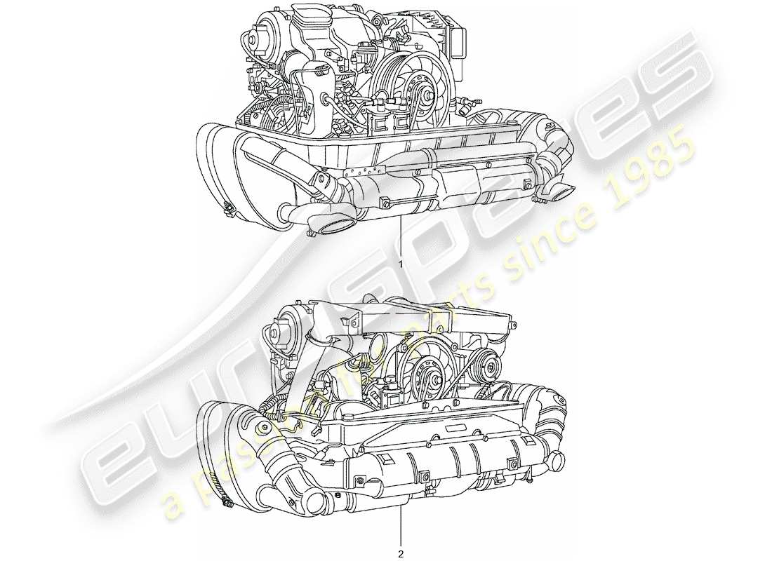 porsche replacement catalogue (2010) long block part diagram