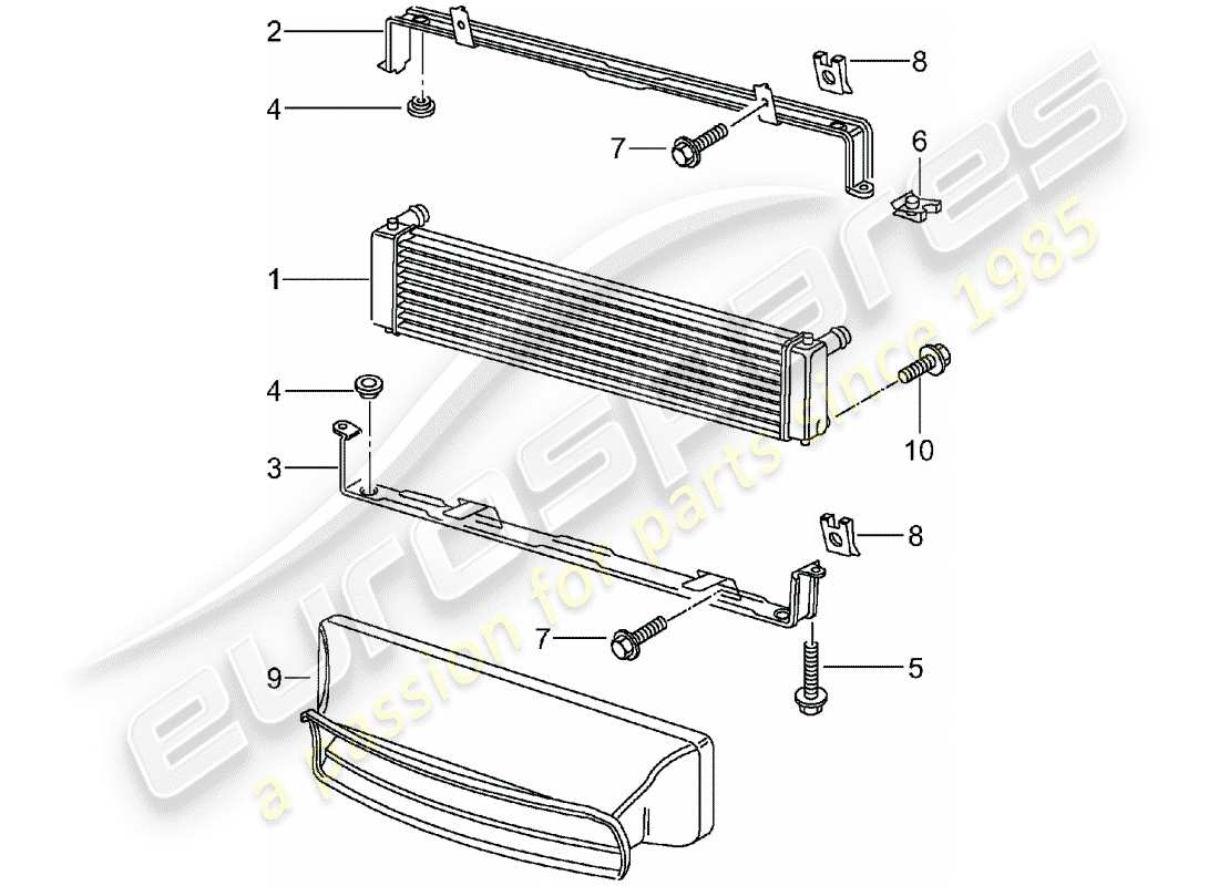 porsche boxster 986 (2001) radiator - d - mj 2000>> part diagram