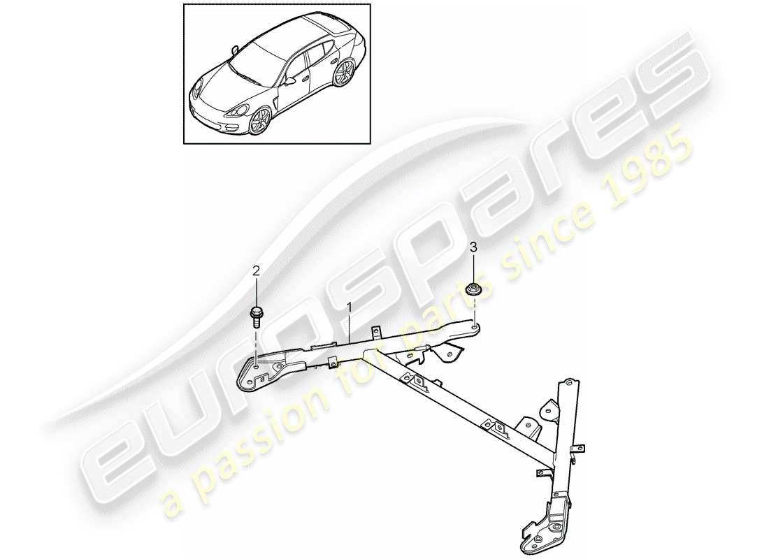 porsche panamera 970 (2016) dome strut part diagram