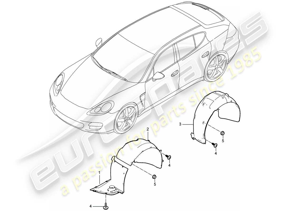 porsche panamera 970 (2012) lining part diagram