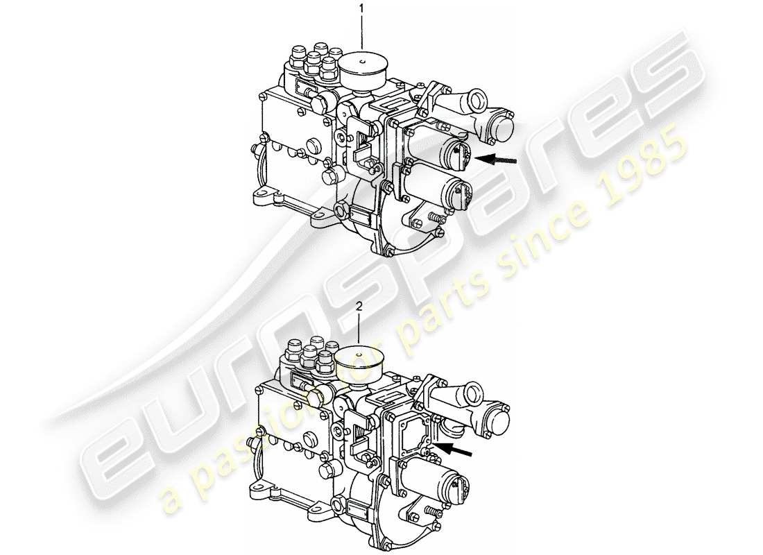 porsche replacement catalogue (1969) injection pump part diagram