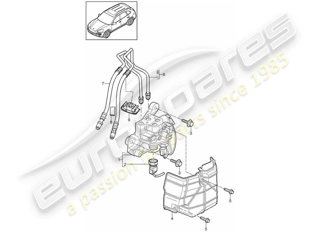 porsche cayenne e2 (2012) stabilizer part diagram