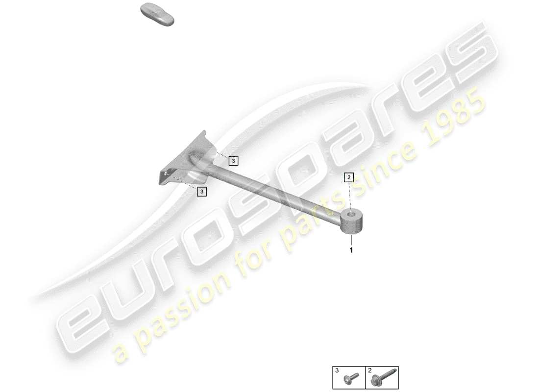 porsche boxster spyder (2019) dome strut part diagram