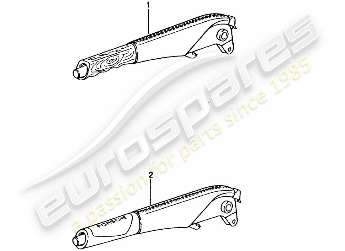 porsche tequipment catalogue (2004) hand brake lever part diagram