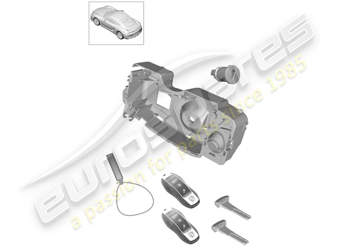 porsche cayman gt4 (2016) repair kit part diagram