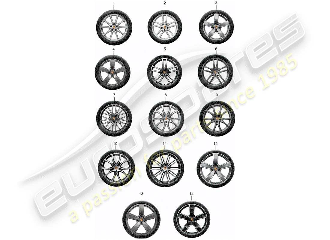 porsche tequipment cayenne (2005) gear set part diagram