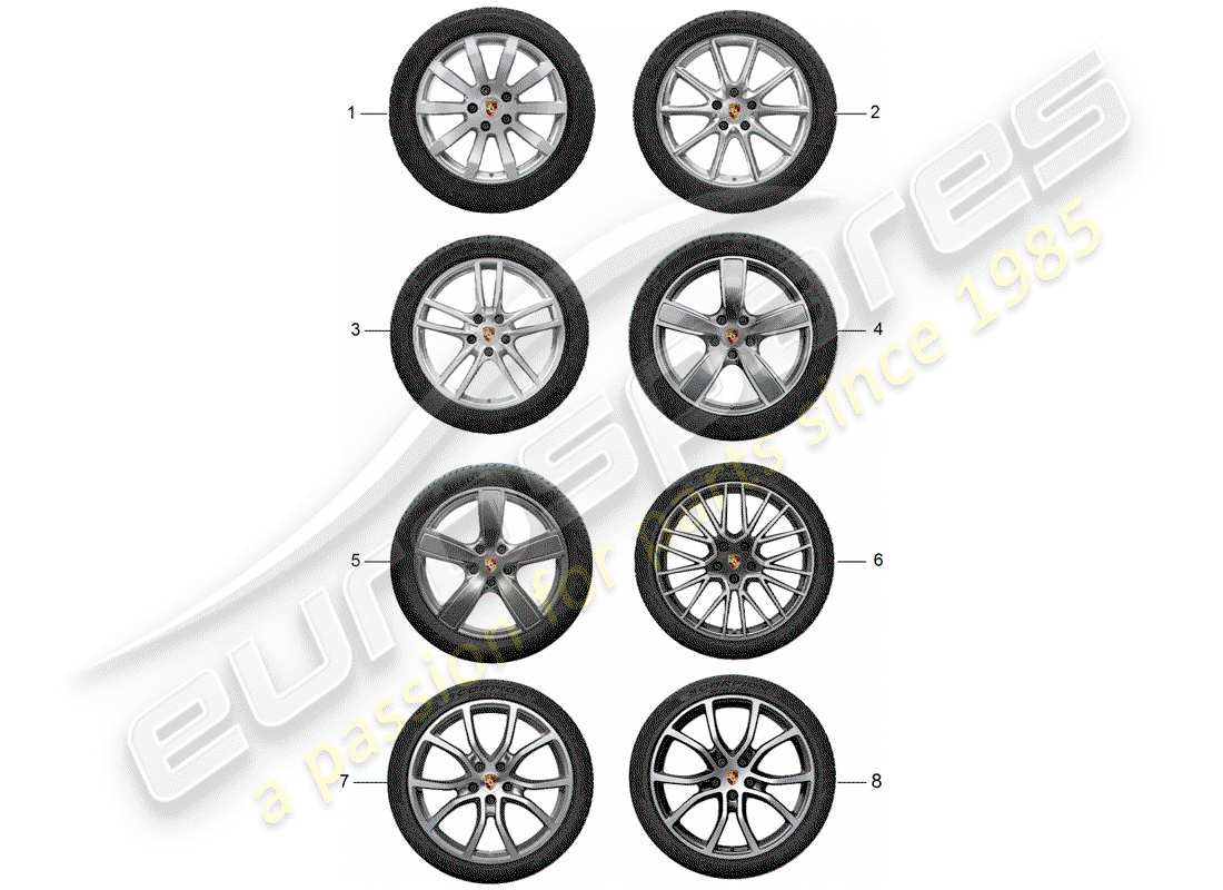 porsche tequipment cayenne (2005) gear set part diagram