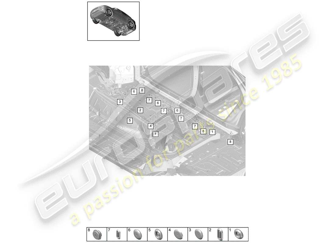 porsche cayenne e3 (2018) plug part diagram