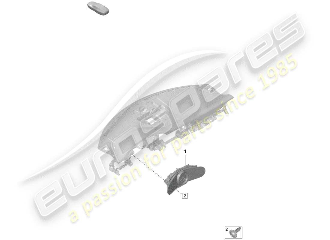 porsche 2020 instrument cluster part diagram